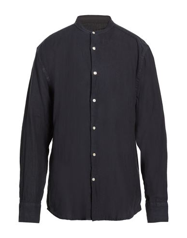 Peuterey Man Shirt Midnight Blue Size Xxl Linen In Blue