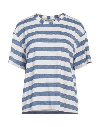 Shirtaporter Woman T-shirt Blue Size 10 Viscose, Lurex, Elastane In Blue