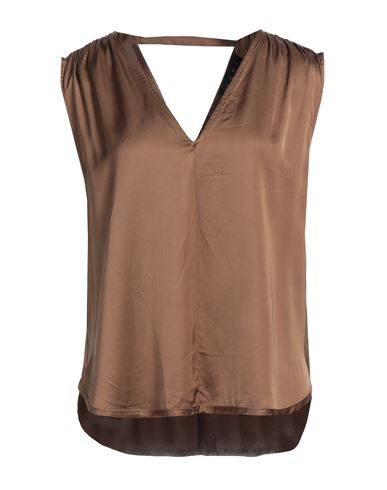 ICONA BY KAOS ICONA BY KAOS WOMAN TOP KHAKI SIZE 10 VISCOSE 