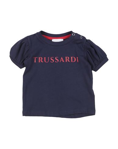 Trussardi Junior Woman T-shirt Navy Size 12 Cotton, Lycra In Navy