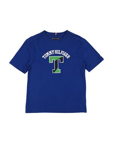 TOMMY HILFIGER TOMMY HILFIGER MAN T-SHIRT BLUE SIZE 7 COTTON