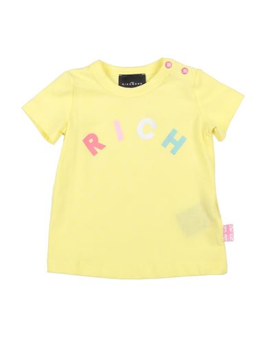 John Richmond Woman T-shirt Yellow Size 18 Cotton, Lycra In Yellow