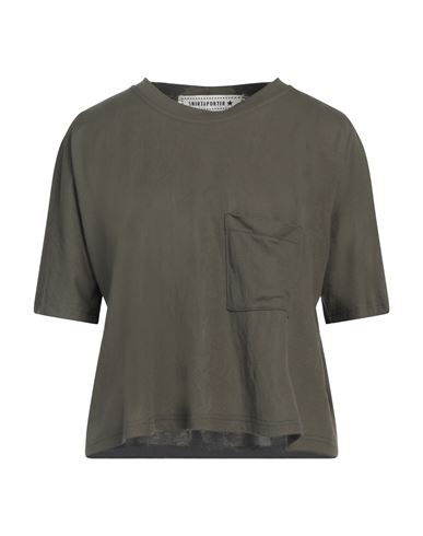 Shirtaporter Woman T-shirt Military Green Size M Viscose, Nylon, Elastane In Green