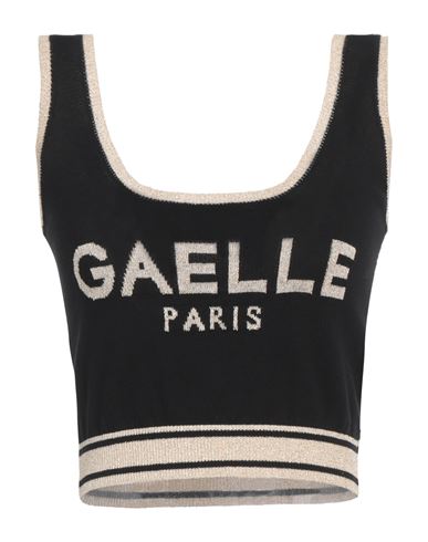 Gaelle Paris Gaëlle Paris Woman Top Black Size 1 Cotton, Viscose, Metallic Fiber, Polyamide