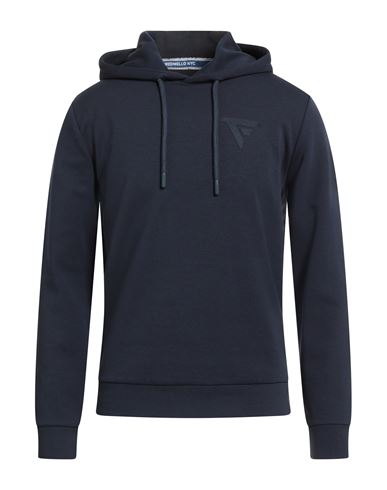 Fred Mello Man Sweatshirt Navy Size L Cotton, Polyester, Elastane