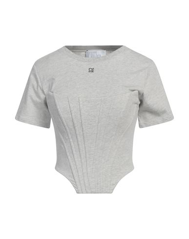 Giuseppe Di Morabito Woman T-shirt Light Grey Size 4 Cotton In Grey