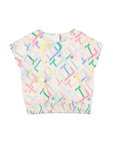 Tommy Hilfiger Woman Top Off White Size 8 Cotton In Off White