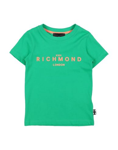 John Richmond Man T-shirt Green Size 16 Cotton In Green