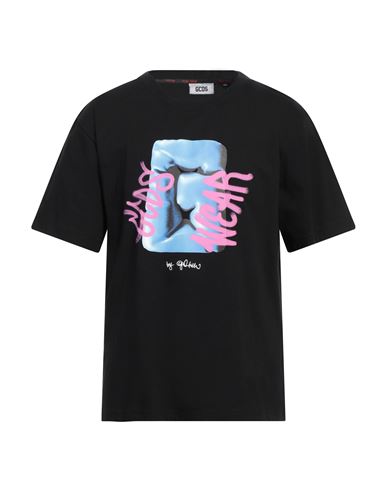 Gcds Man T-shirt Black Size L Cotton