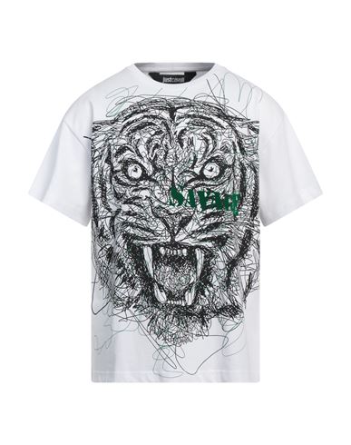 Just Cavalli Man T-shirt White Size Xl Cotton In White