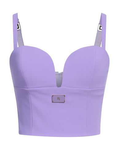 Elisabetta Franchi Woman Top Lilac Size 4 Polyester, Elastane In Purple