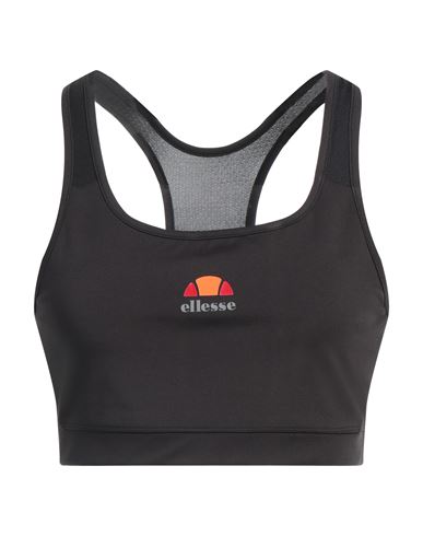 Ellesse Woman Top Black Size L Polyester, Elastane In Black