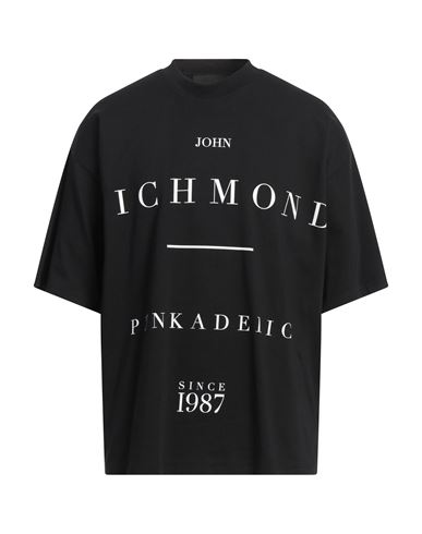 John Richmond Over Pelac T-shirt With Contrasting Print In Black