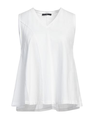 HIGH HIGH WOMAN TOP WHITE SIZE S COTTON, ELASTANE 