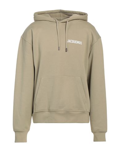 Jacquemus Man Sweatshirt Sage Green Size Xl Organic Cotton In Sage Green