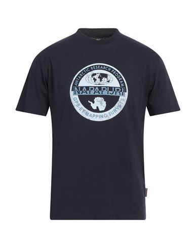 Napapijri Man T-shirt Navy Size L Cotton In Black