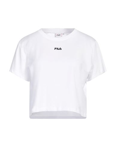 Fila Woman T-shirt White Size Xl Cotton, Elastane In White