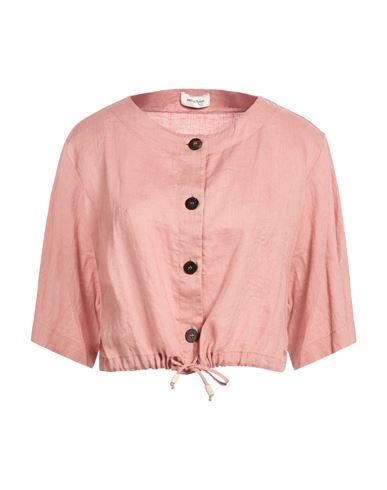 Ottod'ame Woman Shirt Antique Rose Size 6 Linen In Pink