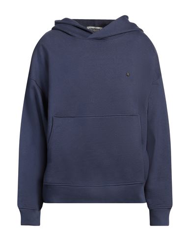 A Paper Kid Logo-plaque Cotton Hoodie In Blue