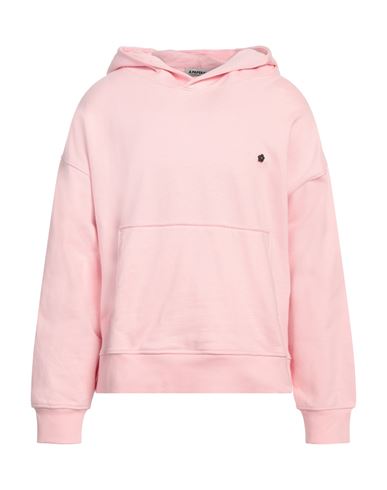 A Paper Kid Cotton Hoodie With Patch Pocket And Pin In Pink