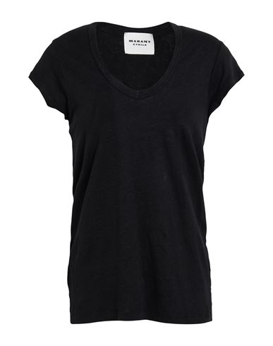 Isabel Marant Étoile Marant Étoile Woman T-shirt Black Size S Linen In Black
