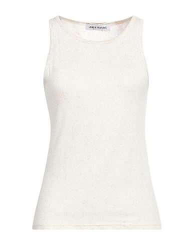 Lança Perfume Woman Tank Top Cream Size L Viscose, Linen, Elastane