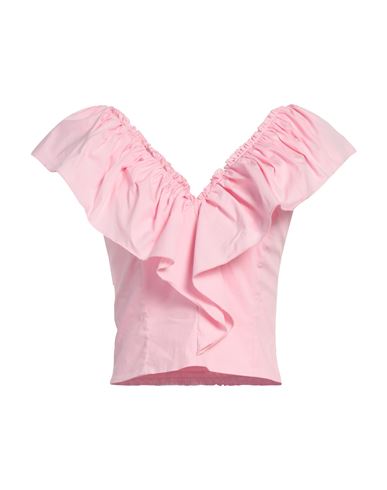 Nenette Woman Top Pink Size 10 Cotton, Polyamide, Elastane