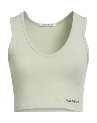 Hinnominate Woman Top Sage Green Size M Cotton, Elastane In Green