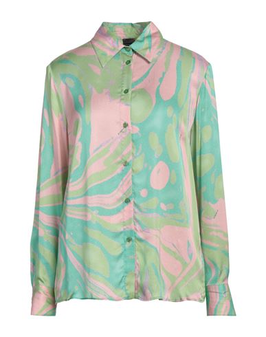 Pinko Abstract Pattern Printed Long Sleeved Shirt In Green