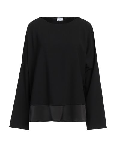 Rue Du Bac Woman Top Black Size 4 Polyester In Black