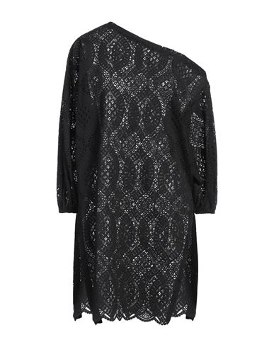More By Siste's Woman Top Black Size M Cotton, Polyamide