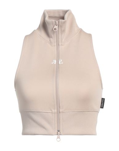 Shop Courrèges Courreges Woman Top Beige Size M Polyester, Elastane