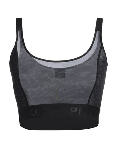 Pinko Woman Top Black Size S Polyamide, Elastane, Polyester In Black