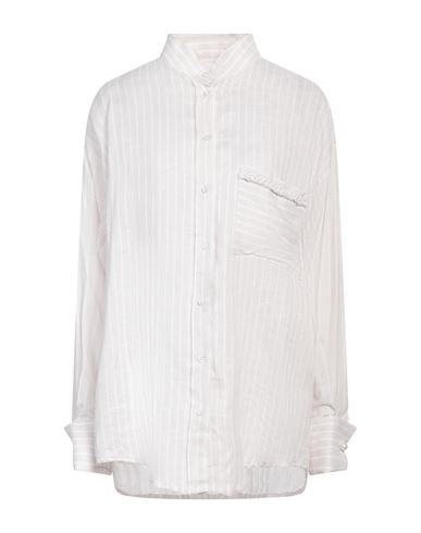 FORTE DEI MARMI COUTURE FORTE DEI MARMI COUTURE WOMAN SHIRT LIGHT GREY SIZE XS LINEN 