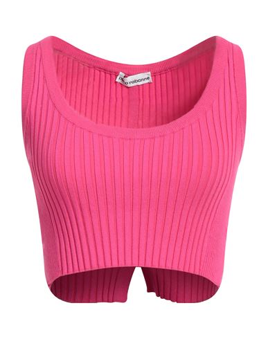 Shop Rabanne Woman Top Fuchsia Size L Cotton, Elastane In Pink