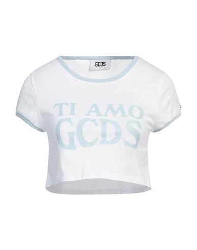 Gcds Woman T-shirt White Size M Cotton In White