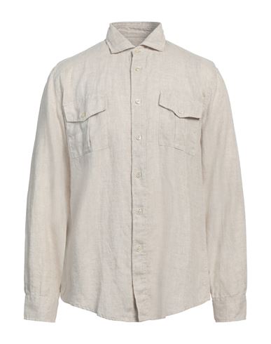Shop Brian Dales Man Shirt Beige Size 16 ½ Linen
