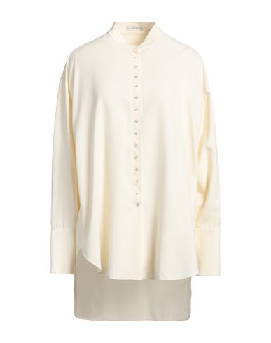 The Row Grandad Oversized Silk Shirt In White