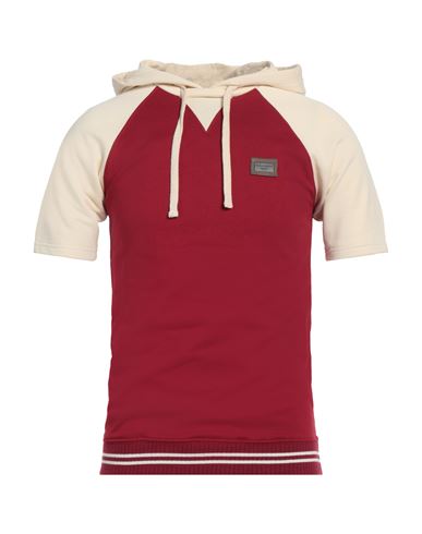 Dolce & Gabbana Man Sweatshirt Burgundy Size 34 Cotton, Calfskin, Zamak In Red