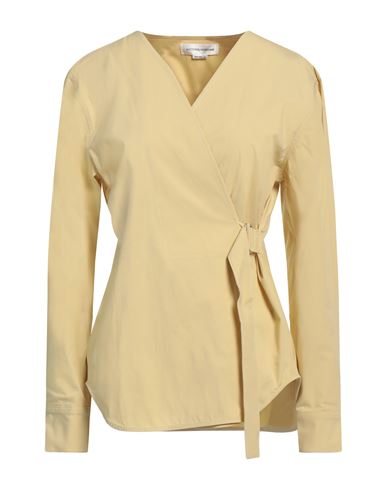 Shop Victoria Beckham Woman Top Sand Size 6 Organic Cotton, Cotton, Elastane In Beige