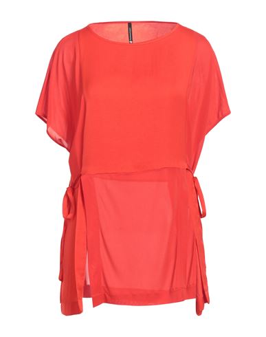Pierantonio Gaspari Woman Top Tomato Red Size 8 Polyester, Viscose In Tomato Red