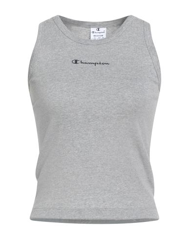 Champion Woman Tank Top Light Grey Size L Cotton In Gray