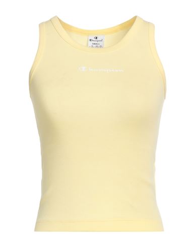 Champion Woman Tank Top Yellow Size L Cotton In Yellow