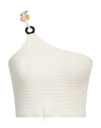 Pipikini Woman Top Ivory Size M Hypoallergenic Microfibre, Elastic Fibres In White