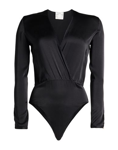 Forte Forte Forte_forte Woman Bodysuit Black Size 1 Silk, Elastane