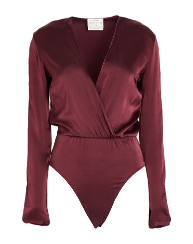 Forte Forte Forte_forte Woman Bodysuit Chocolate Brown Size 2 Silk, Elastane