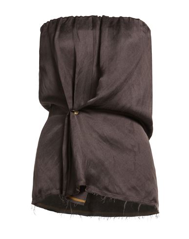 Alysi Chocolat Woman Top Chocolate Brown Size 6 Viscose, Linen