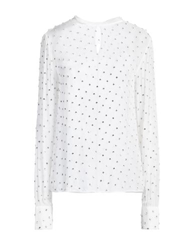 Dodo Bar Or Woman Top Sky Blue Size 4 Viscose In White