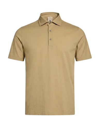 H953 Man Polo Shirt Khaki Size 38 Cotton