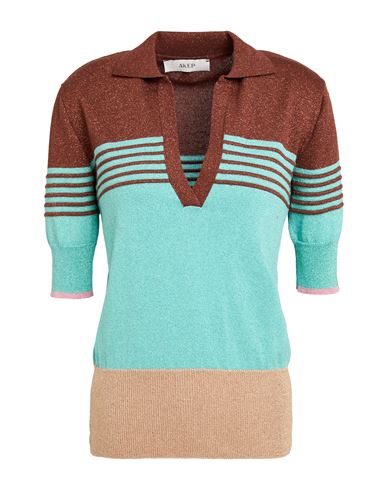 Akep Woman Sweater Azure Size M Viscose, Polyamide, Polyester In Blue